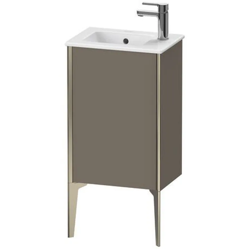 Duravit Xviu 16" x 23" x 11" One Door Floorstanding Vanity Unit With Right Hinge, Flannel Grey Satin Matt Lacquer (XV4480RB190) High Quality