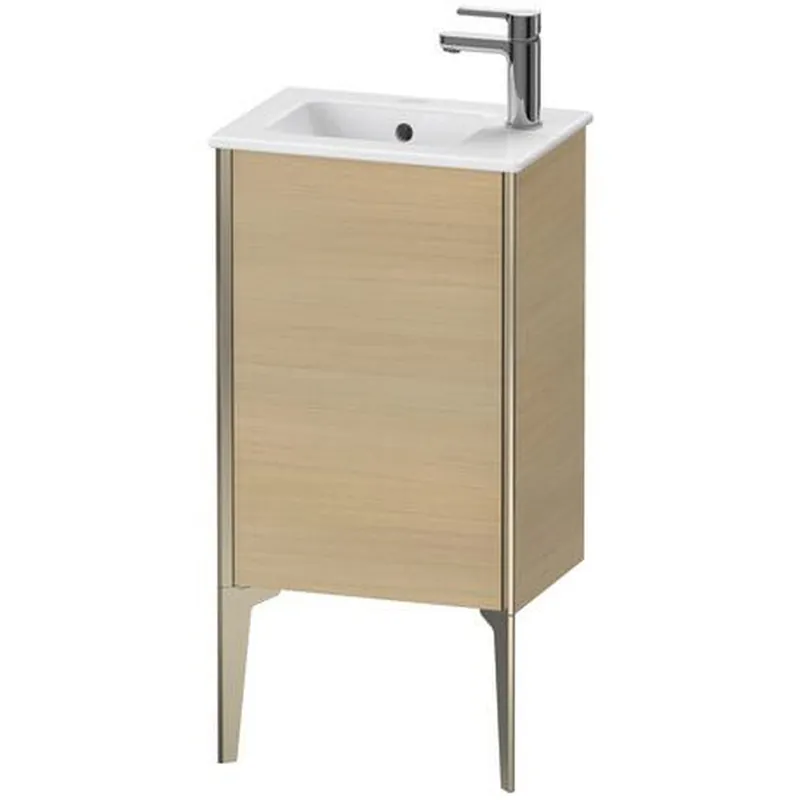 Duravit Xviu 16" x 23" x 11" One Door Floorstanding Vanity Unit With Right Hinge, Mediterreanean Oak Real Wood Veneer (XV4480RB171) Direct From Manufacturer
