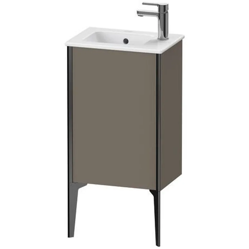Duravit Xviu 16" x 23" x 11" One Door Floorstanding Vanity Unit With Left Hinge, Flannel Grey Satin Matt Lacquer (XV4480LB290) Super Sale