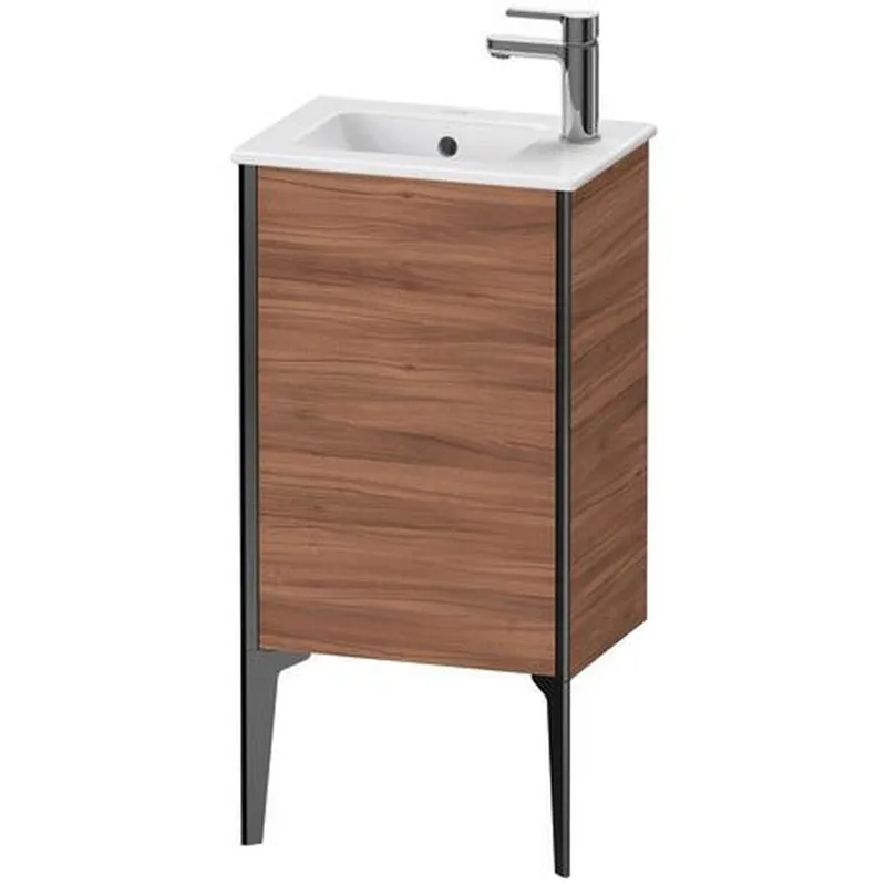 Duravit Xviu 16" x 23" x 11" One Door Floorstanding Vanity Unit With Left Hinge, Natural Walnut (XV4480LB279) Bulk Order