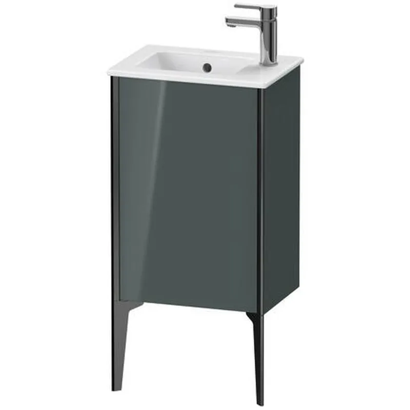 Reduced Price Duravit Xviu 16" x 23" x 11" One Door Floorstanding Vanity Unit With Left Hinge, Dolomiti Grey High Gloss Lacquer (XV4480LB238)