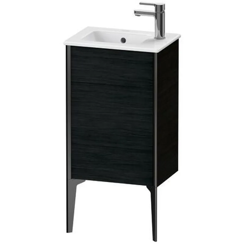 Direct From Factory Duravit Xviu 16" x 23" x 11" One Door Floorstanding Vanity Unit With Left Hinge, Oak Black (XV4480LB216)