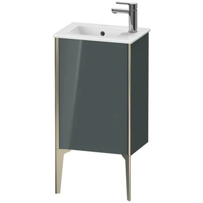 Duravit Xviu 16" x 23" x 11" One Door Floorstanding Vanity Unit With Left Hinge, Dolomiti Grey High Gloss Lacquer (XV4480LB138) Reduced Price