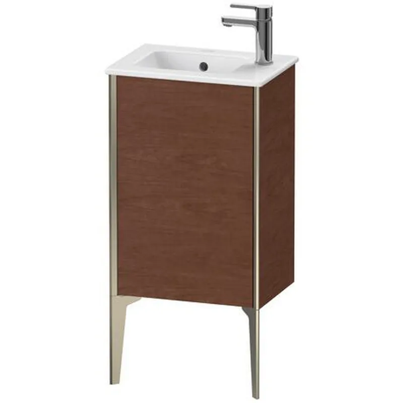 Buy Online Duravit Xviu 16" x 23" x 11" One Door Floorstanding Vanity Unit With Left Hinge, American Walnut (XV4480LB113)