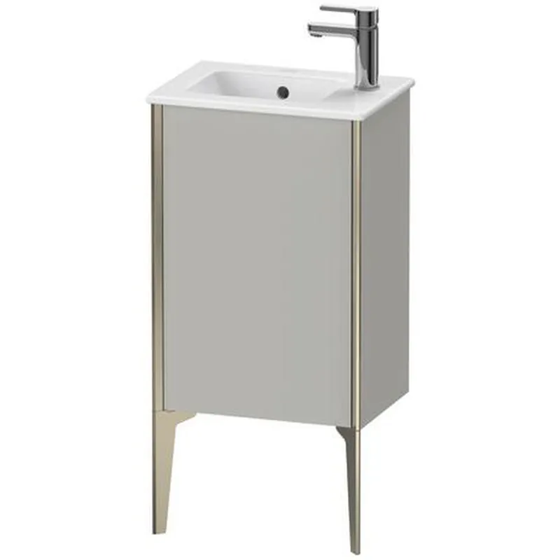 Duravit Xviu 16" x 23" x 11" One Door Floorstanding Vanity Unit With Left Hinge, Concrete Grey Matt (XV4480LB107) Best Seller
