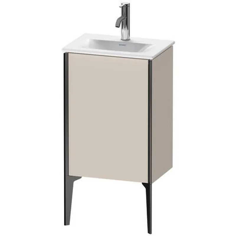 Duravit Xviu 17" x 23" x 12" One Door Floorstanding Vanity Unit With Right Hinge, Taupe Matt (XV4068RB291) Direct From Factory