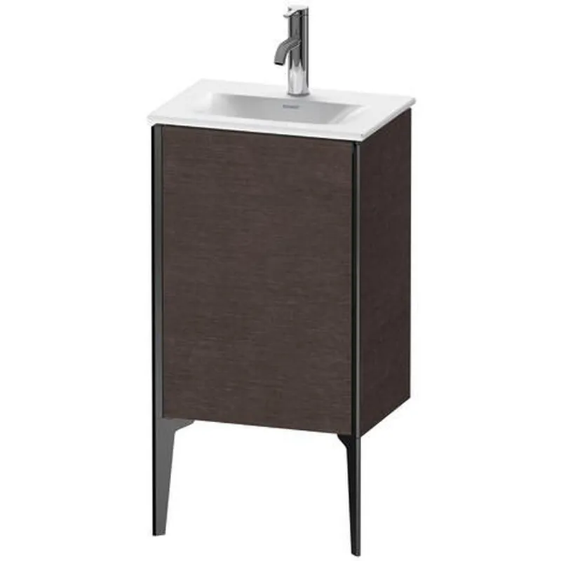 No Minimum Order Duravit Xviu 17" x 23" x 12" One Door Floorstanding Vanity Unit With Right Hinge, Brushed Dark Oak Real Wood Veneer (XV4068RB272)
