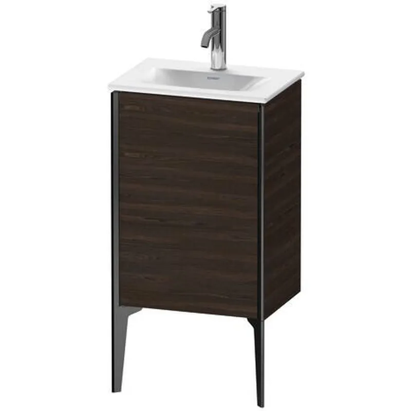 Duravit Xviu 17" x 23" x 12" One Door Floorstanding Vanity Unit With Right Hinge, Brushed Walnut Real Wood Veneer (XV4068RB269) Price Cut