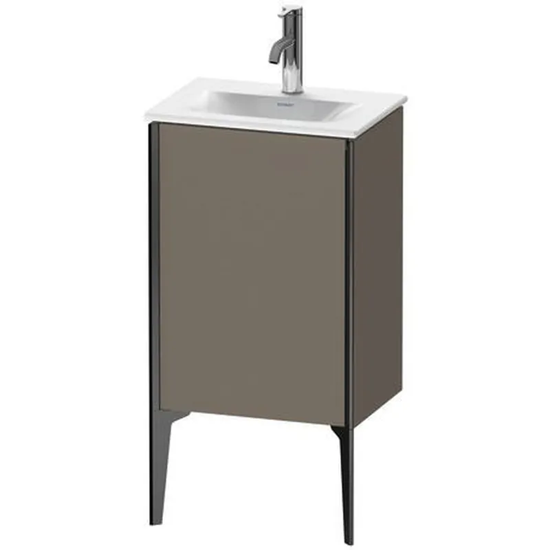 Duravit Xviu 17" x 23" x 12" One Door Floorstanding Vanity Unit With Right Hinge, Graphite Matt (XV4068RB149) Premium