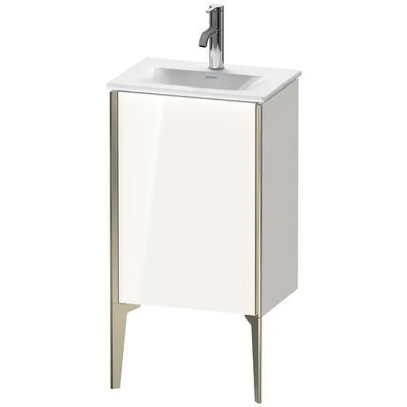 Super Sale Duravit Xviu 17" x 23" x 12" One Door Floorstanding Vanity Unit With Right Hinge, White High Gloss (XV4068RB122)
