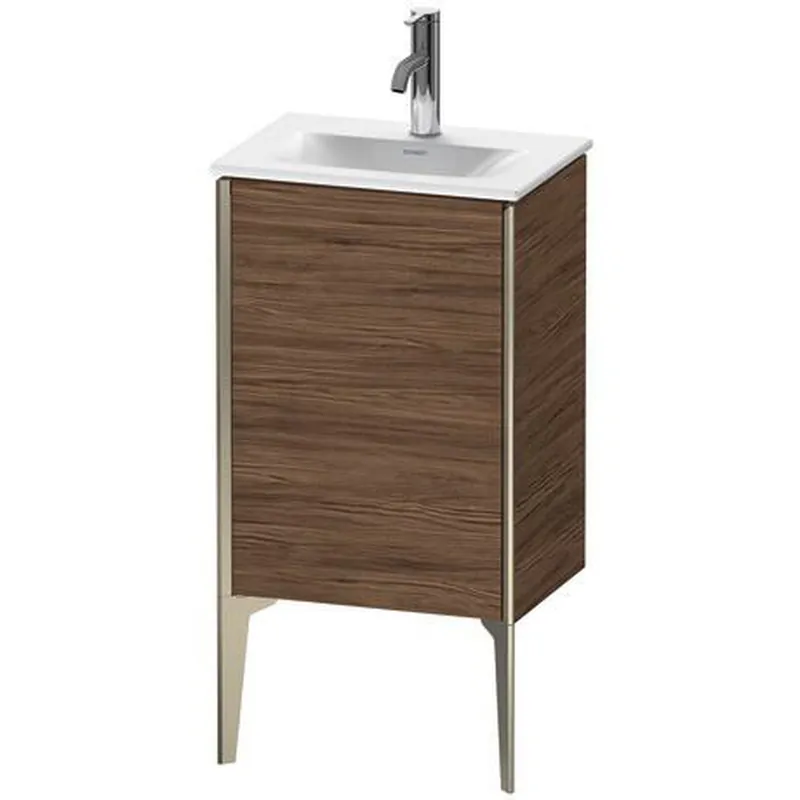 Duravit Xviu 17" x 23" x 12" One Door Floorstanding Vanity Unit With Right Hinge, Walnut Dark (XV4068RB121) Exclusive