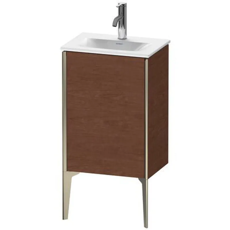 Fast Shipping Duravit Xviu 17" x 23" x 12" One Door Floorstanding Vanity Unit With Right Hinge, American Walnut (XV4068RB113)