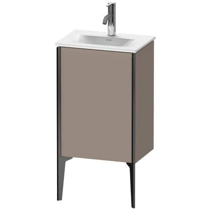 Don’t Miss Out Duravit Xviu 17" x 23" x 12" One Door Floorstanding Vanity Unit With Left Hinge, Basalt Matt (XV4068LB243)