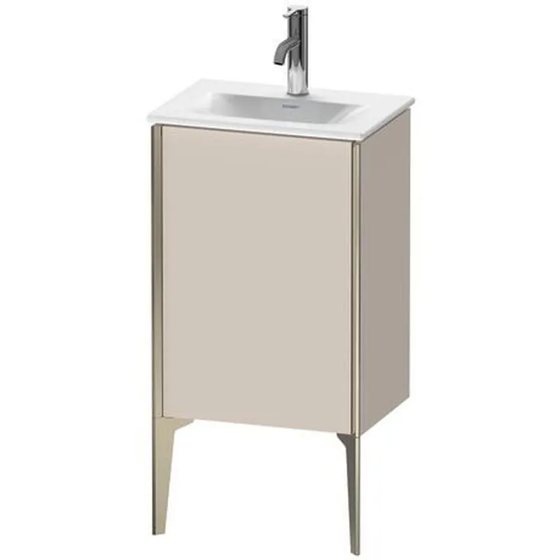 Brand New Duravit Xviu 17" x 23" x 12" One Door Floorstanding Vanity Unit With Left Hinge, Taupe Matt (XV4068LB191)