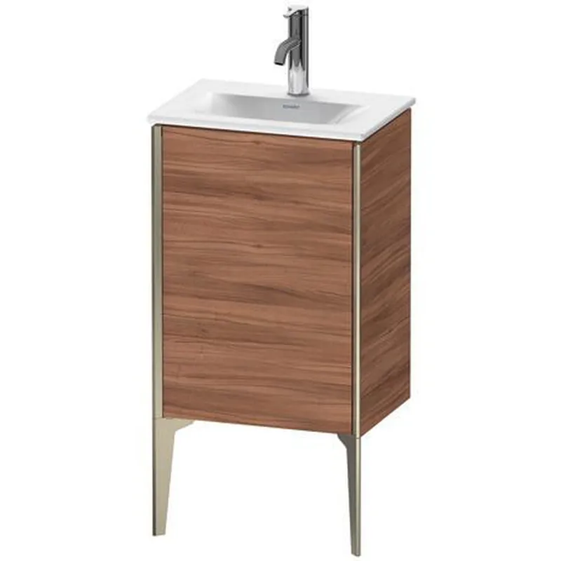 Shop Now Duravit Xviu 17" x 23" x 12" One Door Floorstanding Vanity Unit With Left Hinge, Natural Walnut (XV4068LB179)