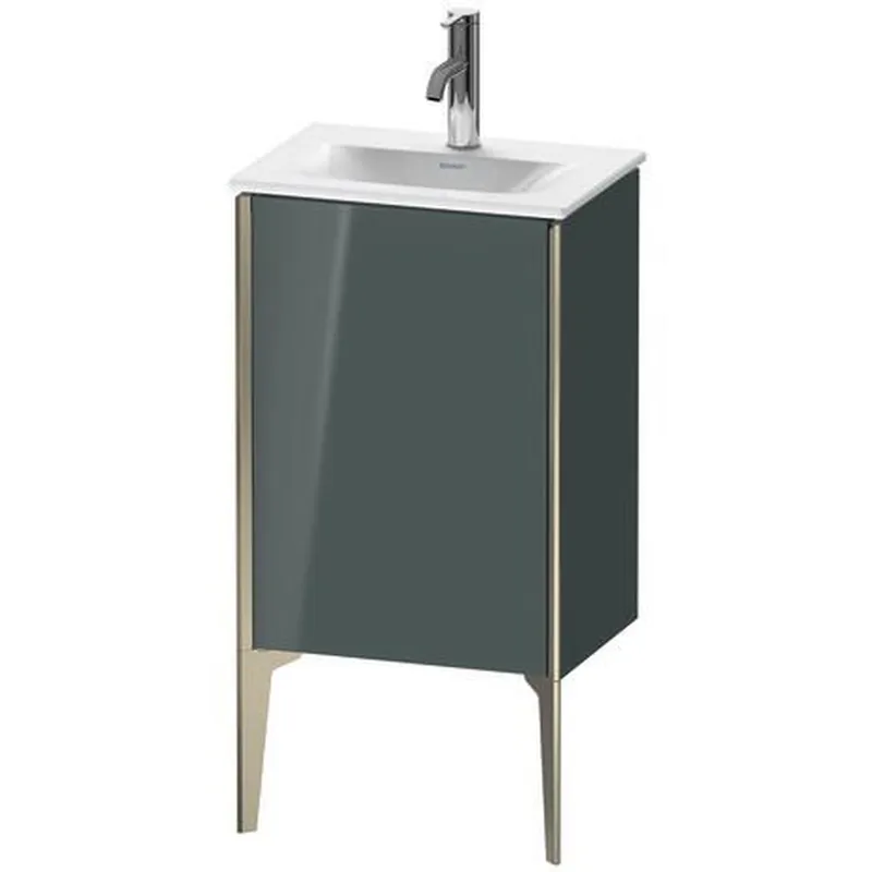 Duravit Xviu 17" x 23" x 12" One Door Floorstanding Vanity Unit With Left Hinge, Dolomiti Grey High Gloss Lacquer (XV4068LB138) Top Pick