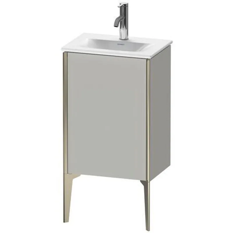 Editor’s Pick Duravit Xviu 17" x 23" x 12" One Door Floorstanding Vanity Unit With Left Hinge, Concrete Grey Matt (XV4068LB107)