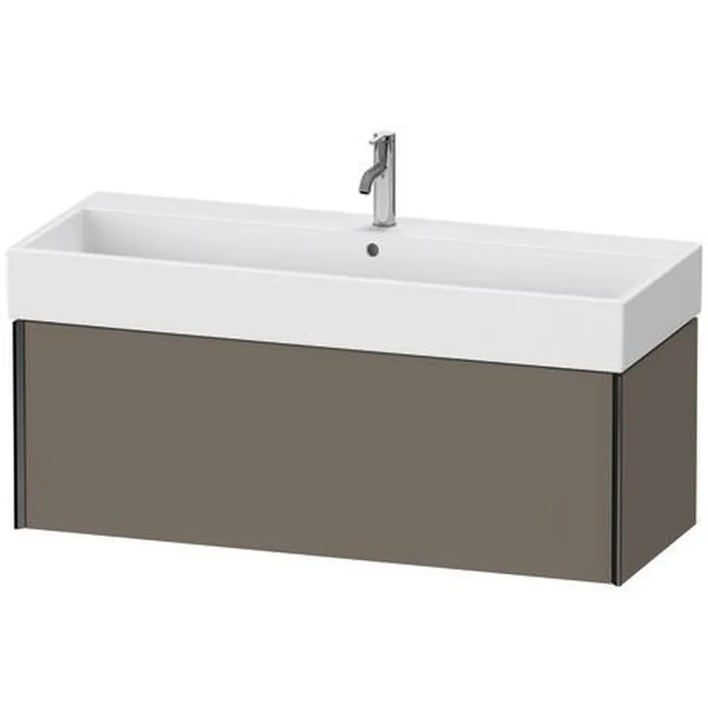 Duravit Xviu 47" x 16" x 18" One Drawer Wall-Mount Vanity Unit, Flannel Grey Satin Matt Lacquer (XV42380B290) Clearance
