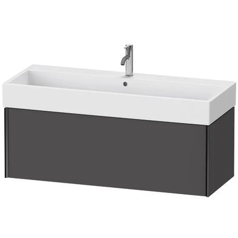 Duravit Xviu 47" x 16" x 18" One Drawer Wall-Mount Vanity Unit, Graphite Matt (XV42380B249) Bulk Order