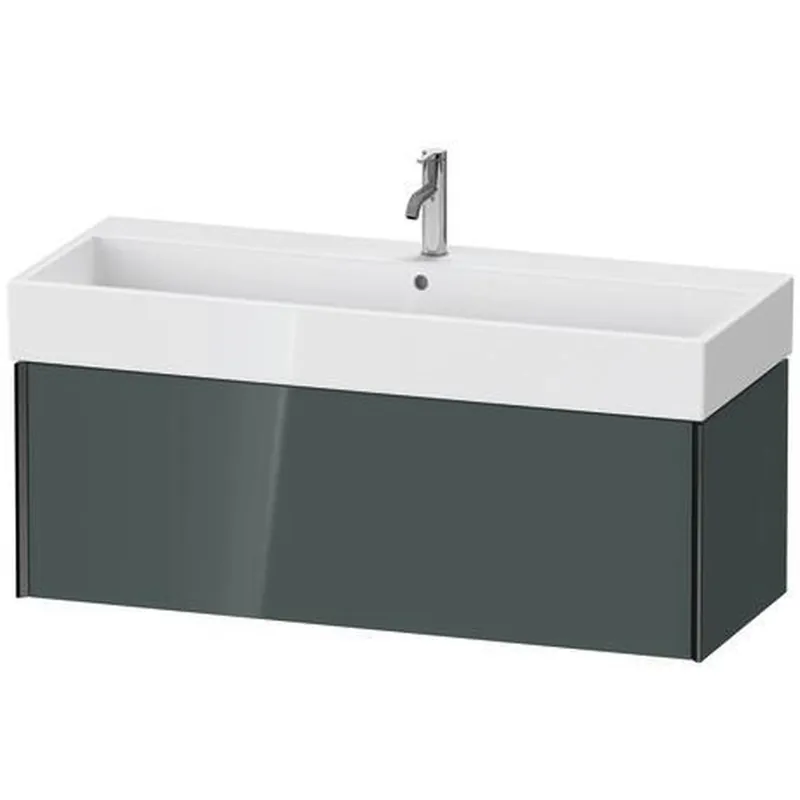 Duravit Xviu 47" x 16" x 18" One Drawer Wall-Mount Vanity Unit, Dolomiti Grey High Gloss Lacquer (XV42380B238) Professional Grade