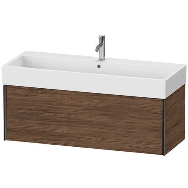 Duravit Xviu 47" x 16" x 18" One Drawer Wall-Mount Vanity Unit, Walnut Dark (XV42380B221) Instant Buy