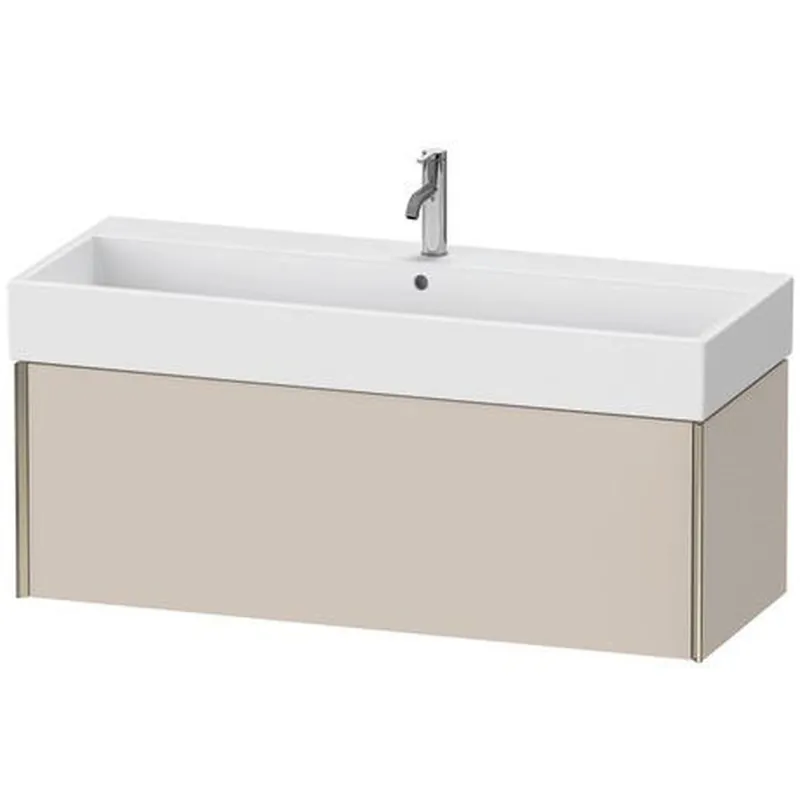 Duravit Xviu 47" x 16" x 18" One Drawer Wall-Mount Vanity Unit, Taupe Matt (XV42380B191) Express Delivery