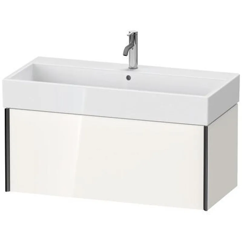 Money Back Guarantee Duravit Xviu 39" x 16" x 18" One Drawer Wall-Mount Vanity Unit, White High Gloss Lacquer (XV42370B285)