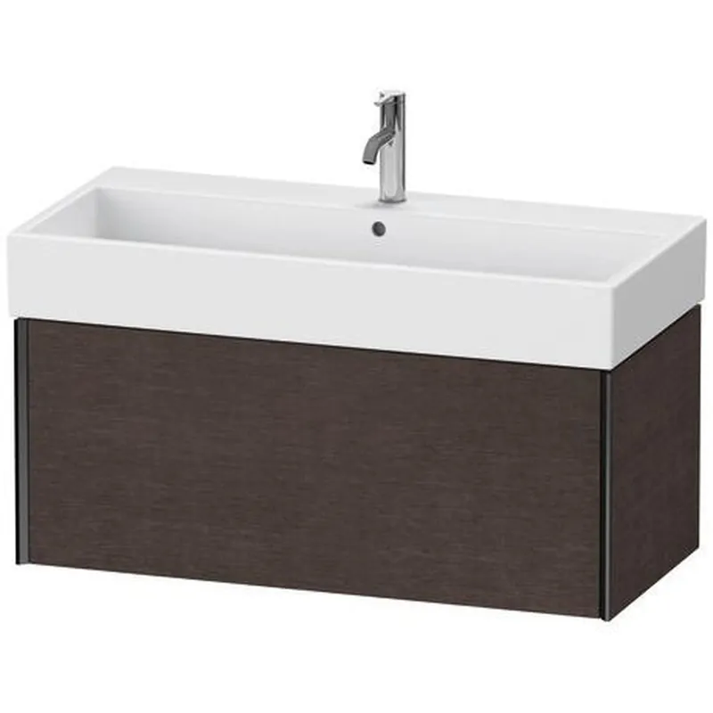Limited Time Duravit Xviu 39" x 16" x 18" One Drawer Wall-Mount Vanity Unit, Brushed Dark Oak Real Wood Veneer (XV42370B272)