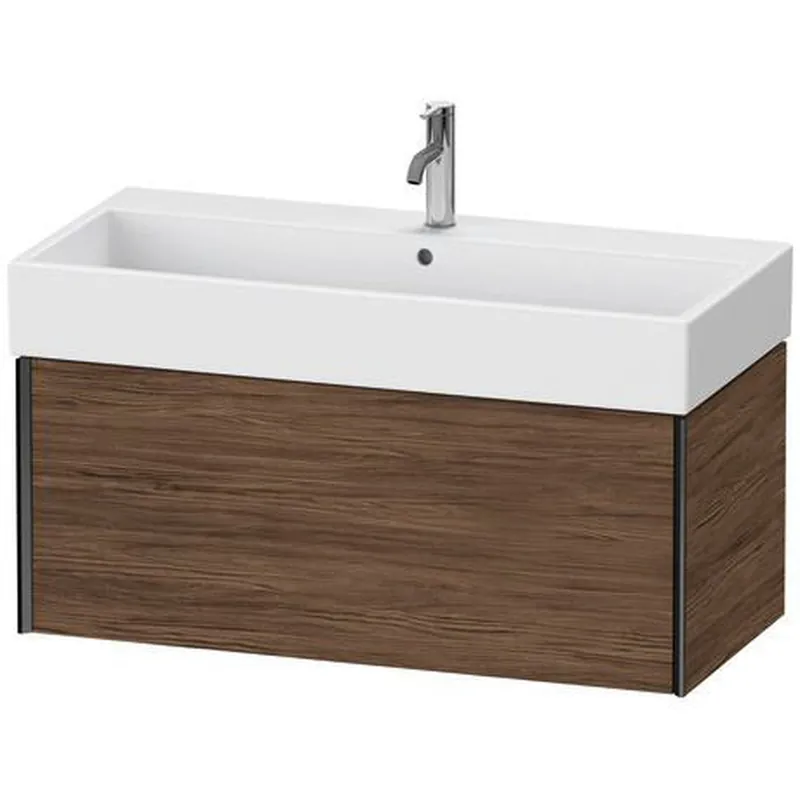 Duravit Xviu 39" x 16" x 18" One Drawer Wall-Mount Vanity Unit, Walnut Dark (XV42370B221) Original