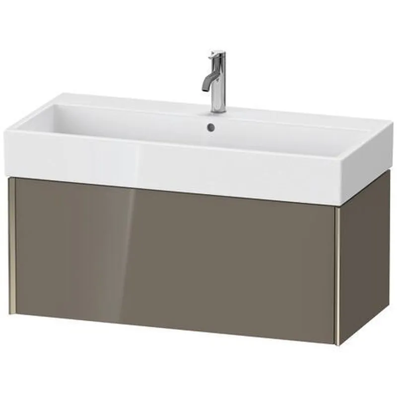 Affordable Duravit Xviu 39" x 16" x 18" One Drawer Wall-Mount Vanity Unit, Flannel Grey High Gloss Lacquer (XV42370B189)