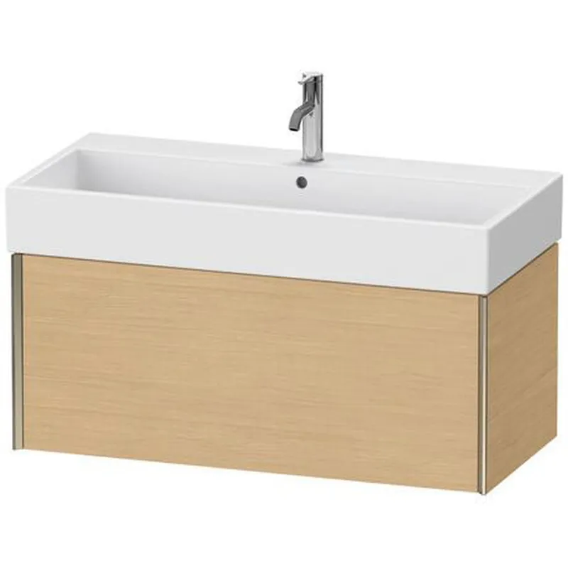 Duravit Xviu 39" x 16" x 18" One Drawer Wall-Mount Vanity Unit, Natural Oak (XV42370B130) Direct From Factory