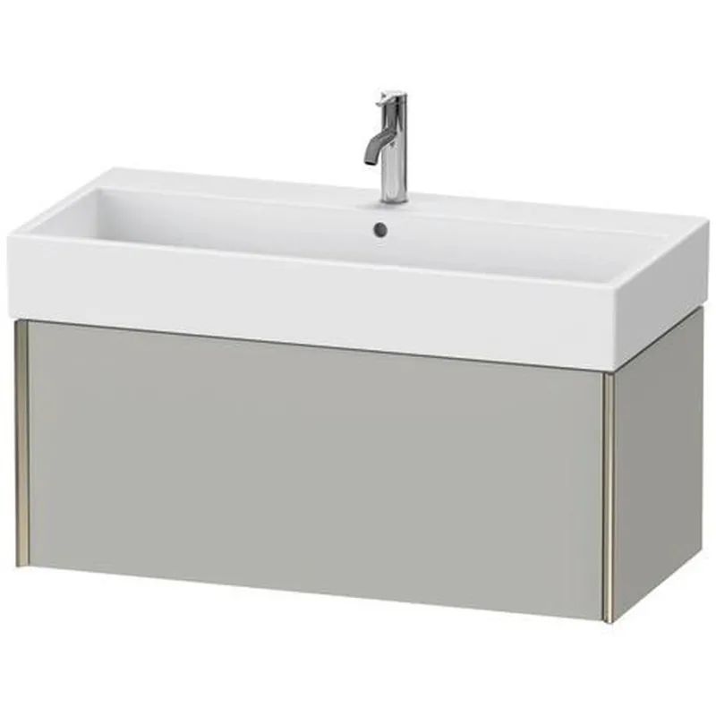 Instant Buy Duravit Xviu 39" x 16" x 18" One Drawer Wall-Mount Vanity Unit, Concrete Grey Matt (XV42370B107)