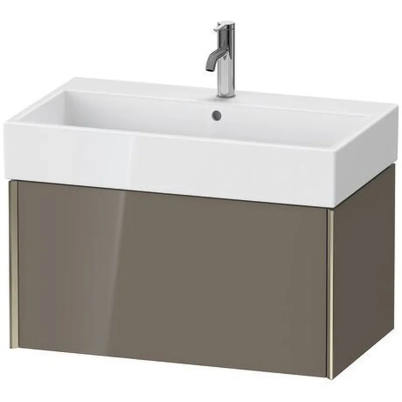 Fan Favorite Duravit Xviu 31" x 16" x 18" One Drawer Wall-Mount Vanity Unit, Flannel Grey High Gloss Lacquer (XV42360B189)