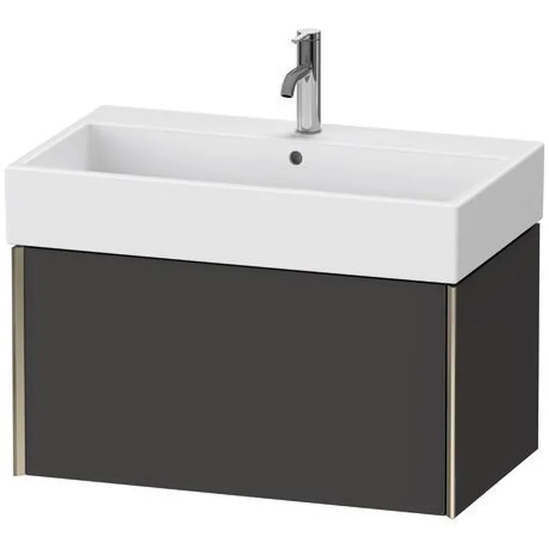 Limited Time Duravit Xviu 31" x 16" x 18" One Drawer Wall-Mount Vanity Unit, Graphite Super Matt (XV42360B180)