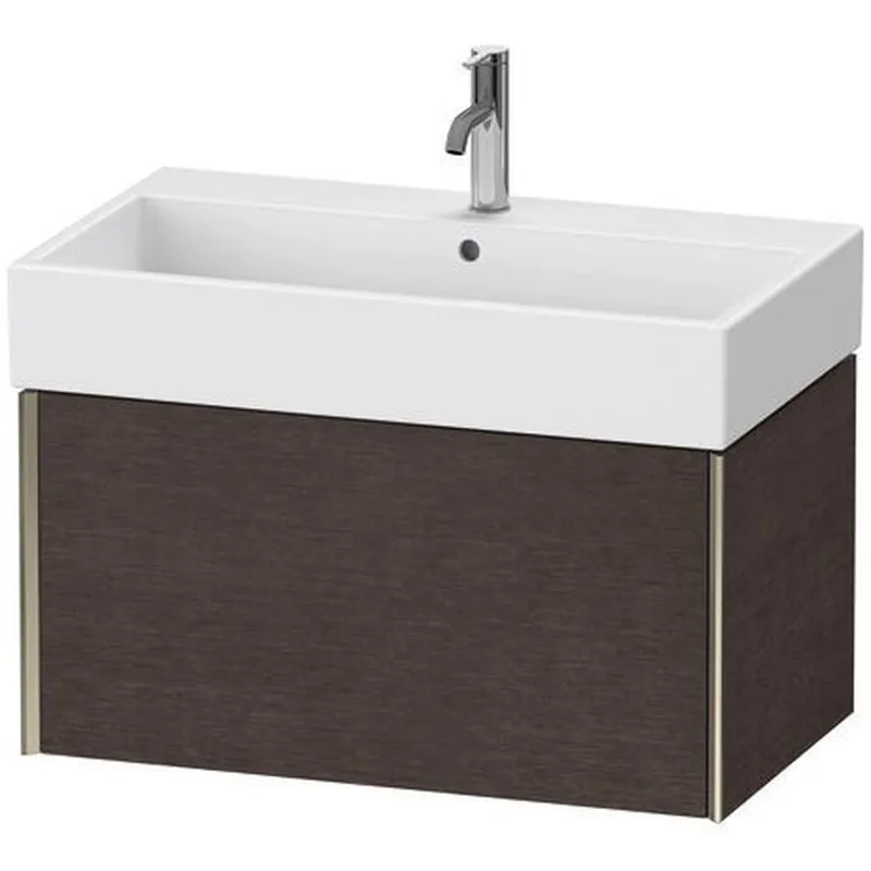 Hot Deal Duravit Xviu 31" x 16" x 18" One Drawer Wall-Mount Vanity Unit, Brushed Dark Oak Real Wood Veneer (XV42360B172)