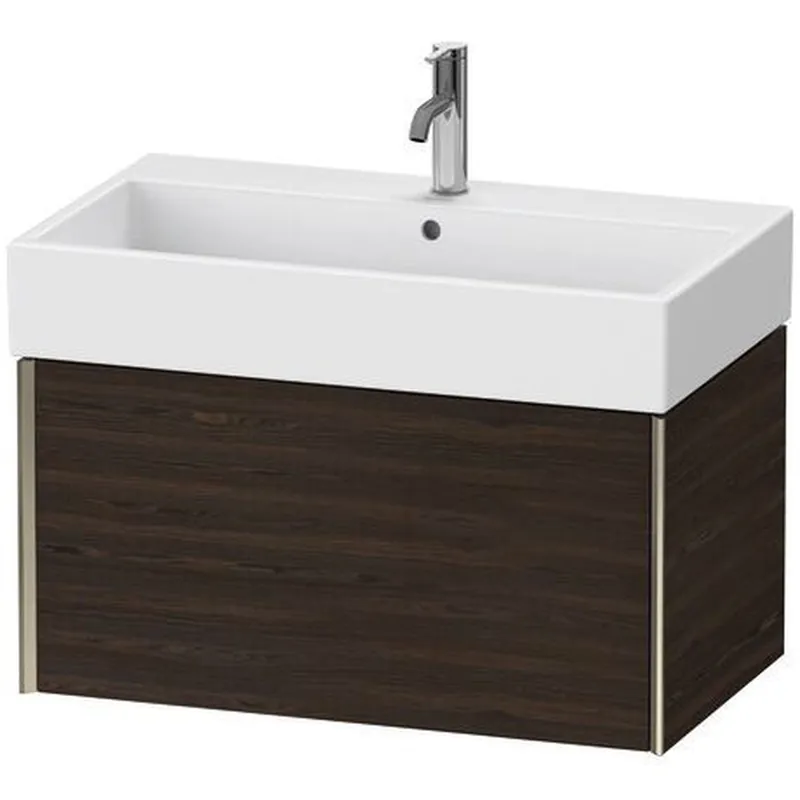 Duravit Xviu 31" x 16" x 18" One Drawer Wall-Mount Vanity Unit, Brushed Walnut Real Wood Veneer (XV42360B169) Latest