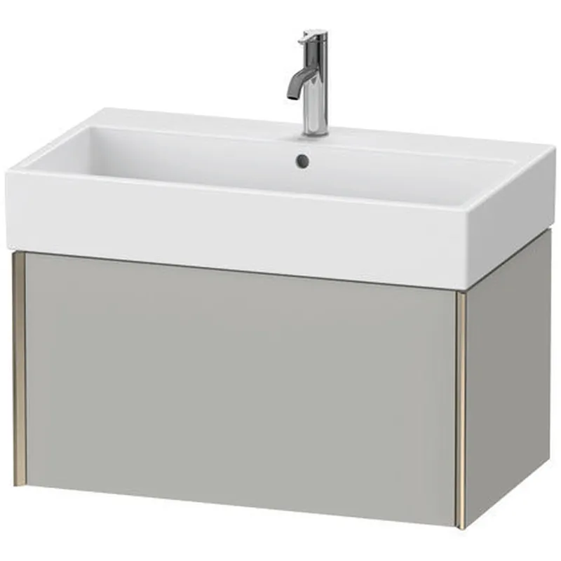 Worldwide Shipping Duravit Xviu 31" x 16" x 18" One Drawer Wall-Mount Vanity Unit, Concrete Grey Matt (XV42360B107)