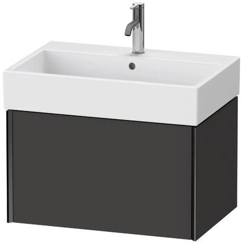 Duravit Xviu 27" x 16" x 18" One Drawer Wall-Mount Vanity Unit, Graphite Super Matt (XV42350B280) Free Shipping