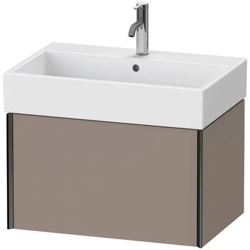 New Release Duravit Xviu 27" x 16" x 18" One Drawer Wall-Mount Vanity Unit, Basalt Matt (XV42350B243)