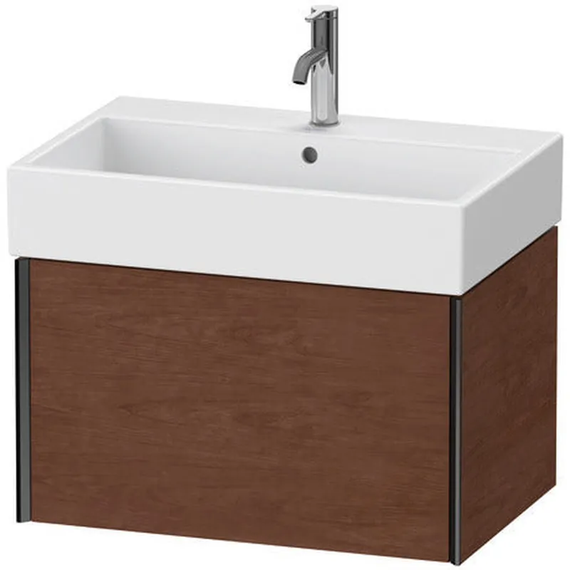 Duravit Xviu 27" x 16" x 18" One Drawer Wall-Mount Vanity Unit, American Walnut (XV42350B213) Authentic