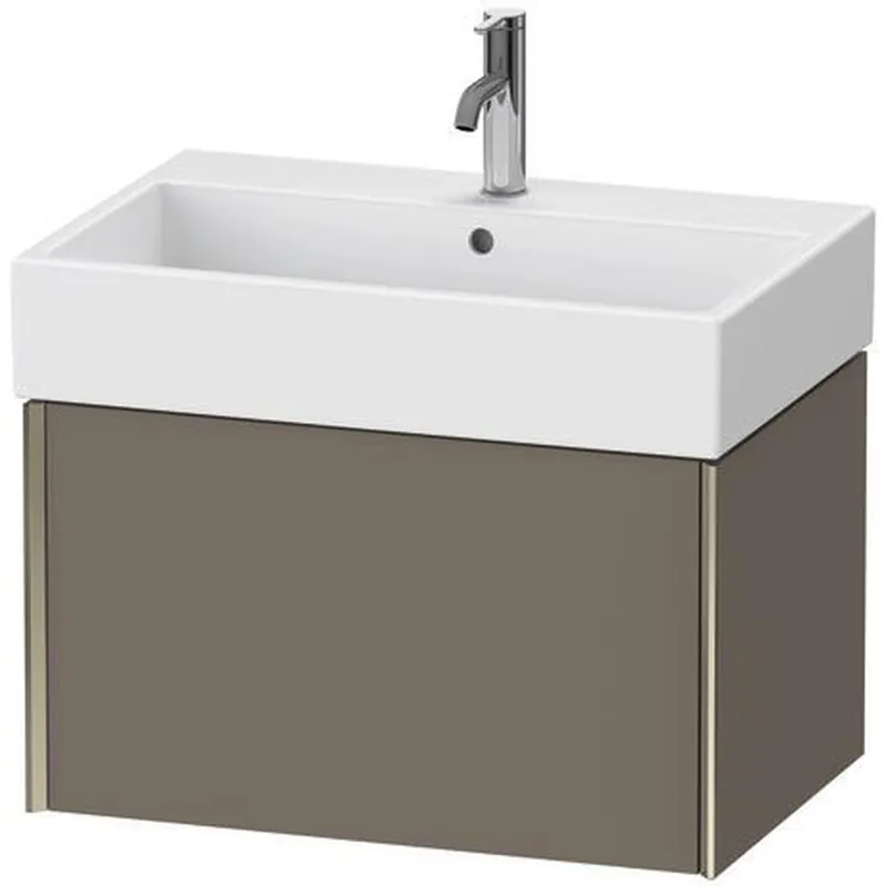 Sale Duravit Xviu 27" x 16" x 18" One Drawer Wall-Mount Vanity Unit, Flannel Grey Satin Matt Lacquer (XV42350B190)