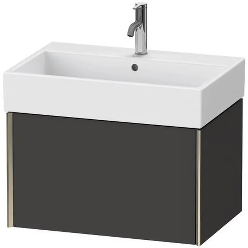 Duravit Xviu 27" x 16" x 18" One Drawer Wall-Mount Vanity Unit, Graphite Super Matt (XV42350B180) Original