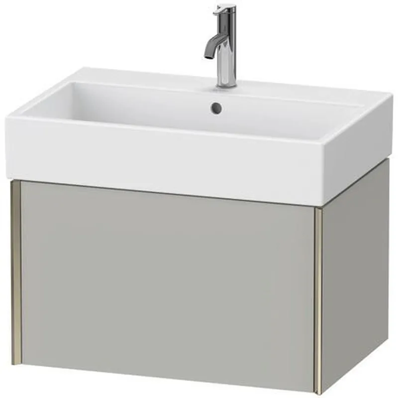 Buy Online Duravit Xviu 27" x 16" x 18" One Drawer Wall-Mount Vanity Unit, Concrete Grey Matt (XV42350B107)