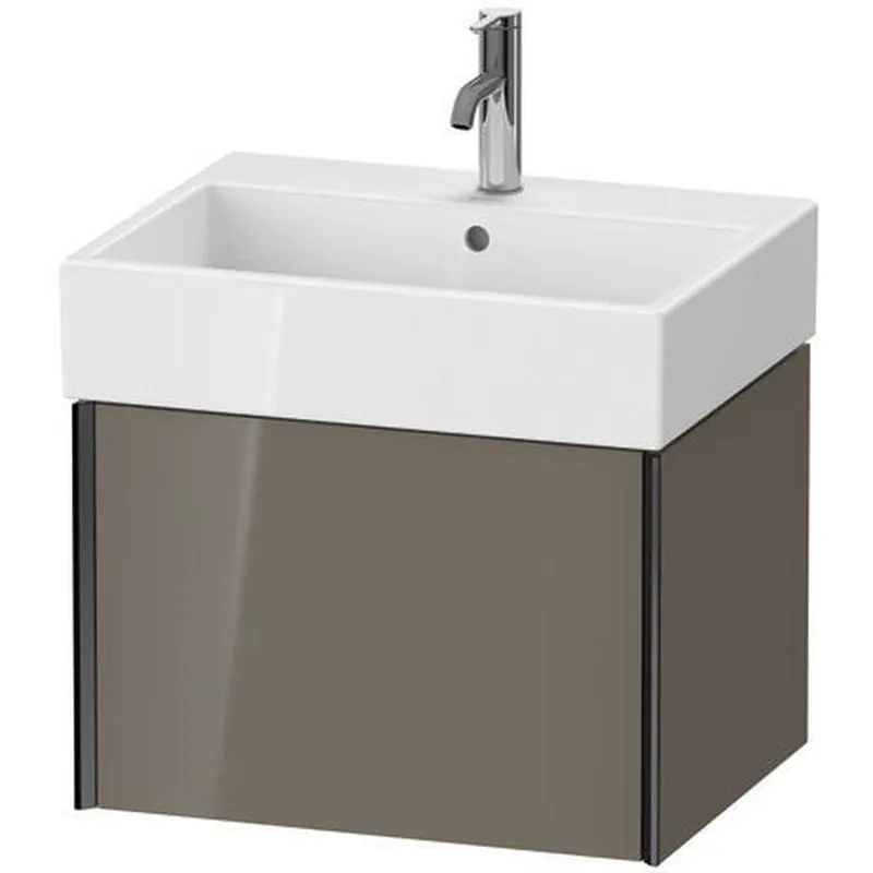 Hot Picks Duravit Xviu 23" x 16" x 18" One Drawer Wall-Mount Vanity Unit, Flannel Grey High Gloss Lacquer (XV42340B289)