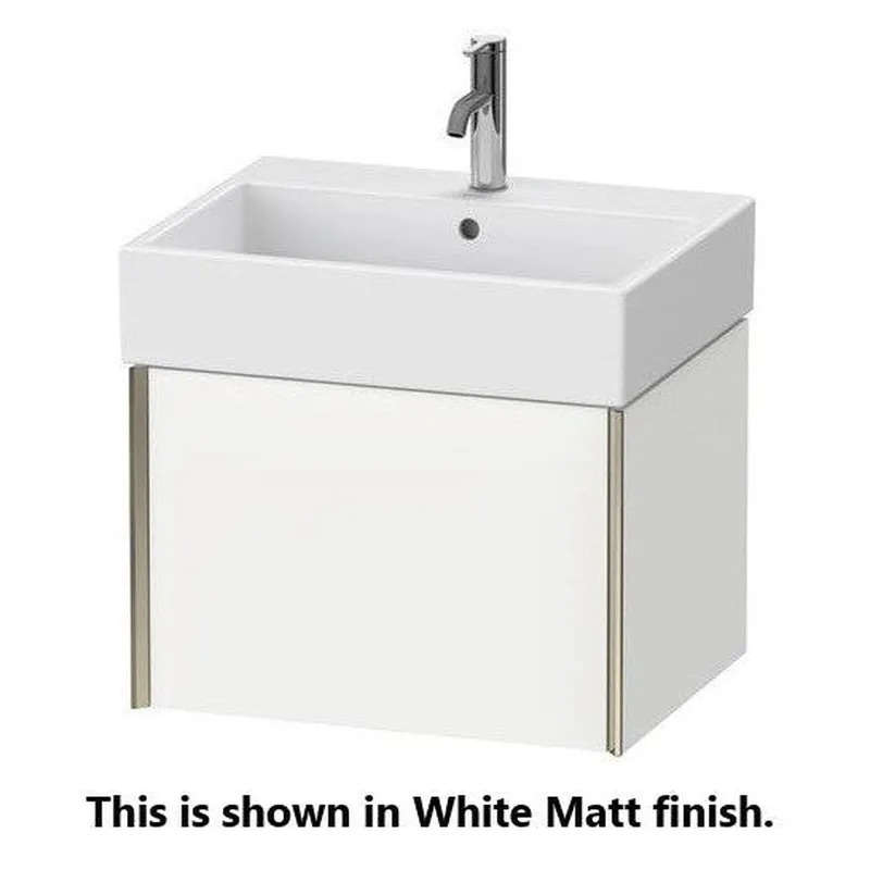 Duravit Xviu 23" x 16" x 18" One Drawer Wall-Mount Vanity Unit, Black High Gloss Lacquer (XV42340B240) Markdown