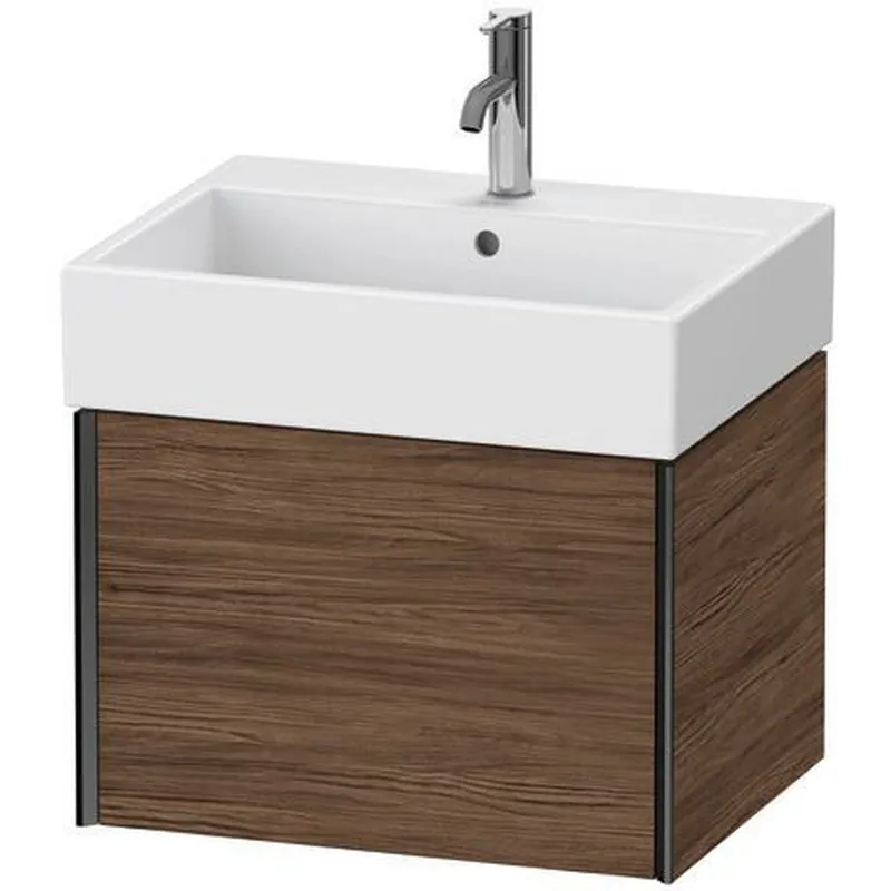 Today Only Duravit Xviu 23" x 16" x 18" One Drawer Wall-Mount Vanity Unit, Walnut Dark (XV42340B221)