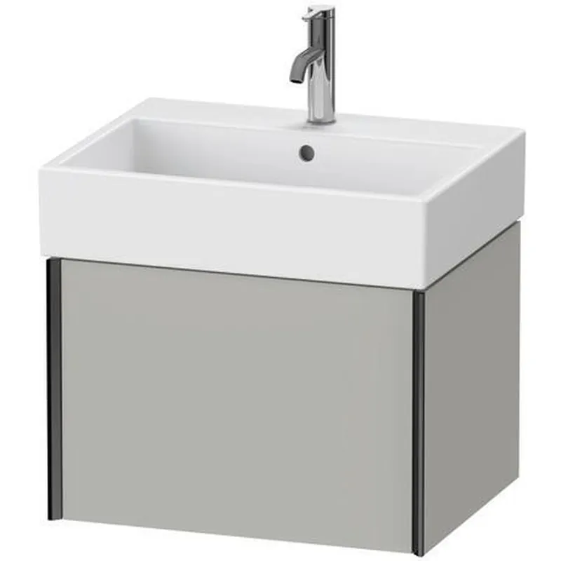 Trending Duravit Xviu 23" x 16" x 18" One Drawer Wall-Mount Vanity Unit, Concrete Grey Matt (XV42340B207)