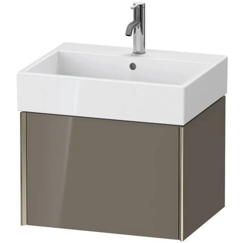 Duravit Xviu 23" x 16" x 18" One Drawer Wall-Mount Vanity Unit, Flannel Grey High Gloss Lacquer (XV42340B189) Weekend Sale