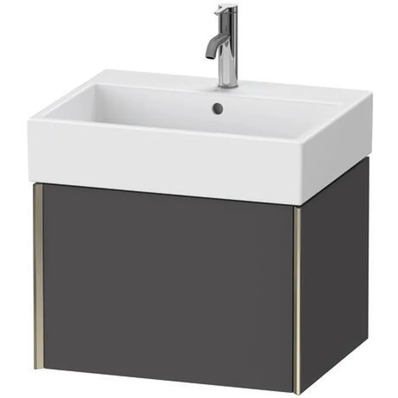 Time-Limited Duravit Xviu 23" x 16" x 18" One Drawer Wall-Mount Vanity Unit, Graphite Matt (XV42340B149)
