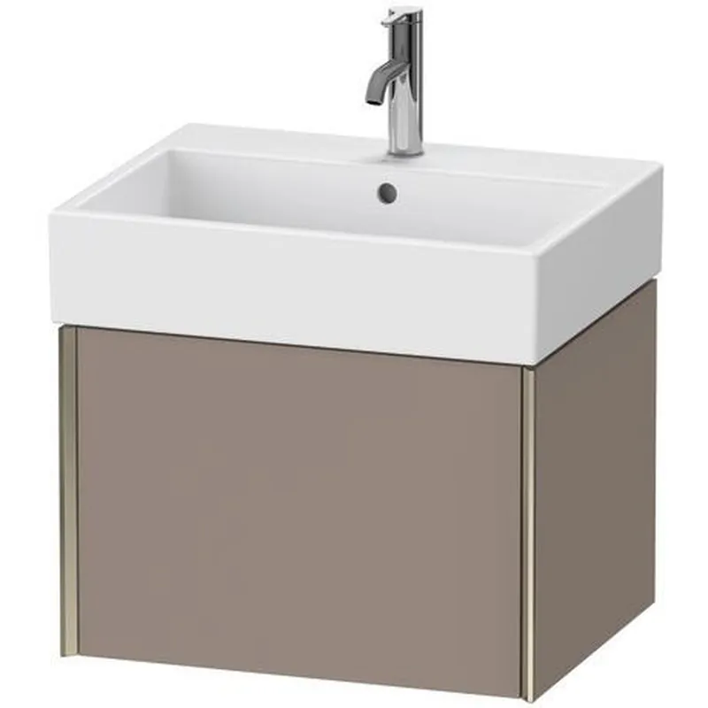 Limited Offer Duravit Xviu 23" x 16" x 18" One Drawer Wall-Mount Vanity Unit, Basalt Matt (XV42340B143)